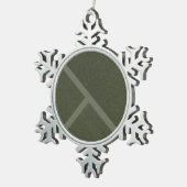 Flocon De Neige Ornement Diagonal Divide Snowflake - Personnalisab (Vue impression)
