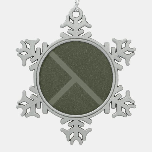 Flocon De Neige Ornement Diagonal Divide Snowflake - Personnalisab (Devant)