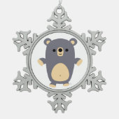 Flocon De Neige Ornement d'Ours d'Acheteur Bleu Cute (Devant)