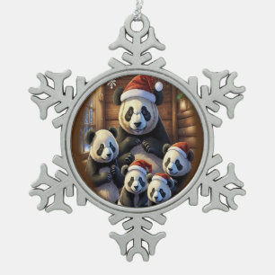 Flocon De Neige Ornement d'ours panda
