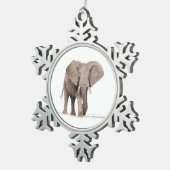 Flocon De Neige ornement éléphant (Vue impression)