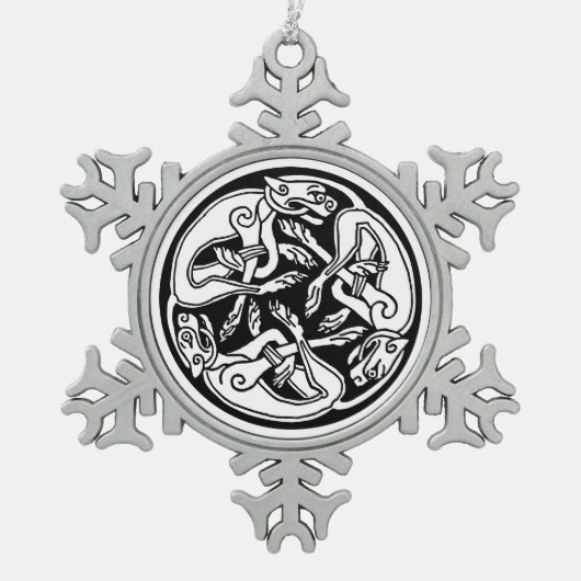 Flocon De Neige ornement en étain (Devant)