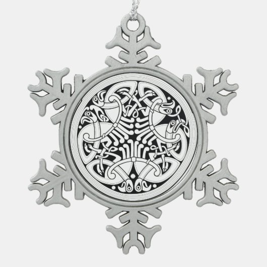 Flocon De Neige ornement en étain (Devant)