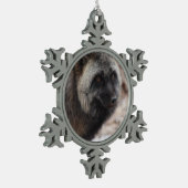 Flocon De Neige Ornement encadré Wild Paws Midnight Snowflake (Gauche)