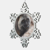 Flocon De Neige Ornement encadré Wild Paws Midnight Snowflake (Vue impression)