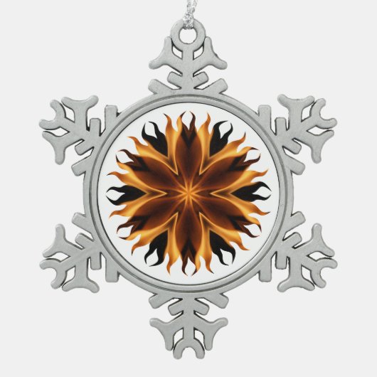 Flocon De Neige Ornement Flames (Devant)