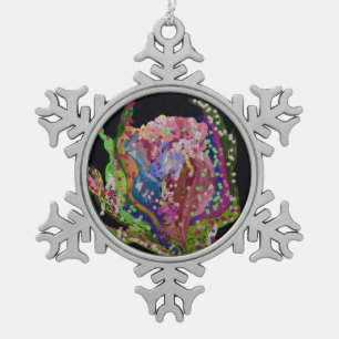 Flocon De Neige Ornement floral coloré