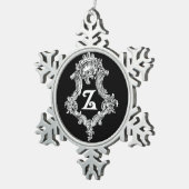 Flocon De Neige Ornement initial du monogramme Z (Vue impression)