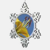 Flocon De Neige Ornement Lily jaune (Vue impression)