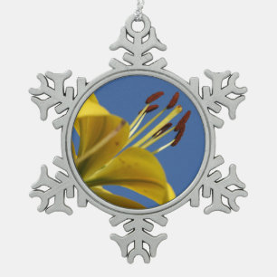 Flocon De Neige Ornement Lily jaune