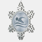 Flocon De Neige Ornement nageur - SRF (Vue impression)