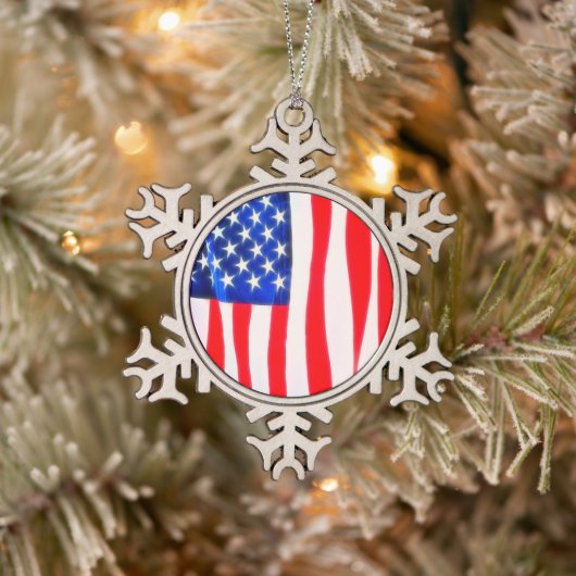 Flocon De Neige Ornement Patriotique (Arbre)