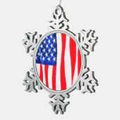 Flocon De Neige Ornement Patriotique (Vue impression)