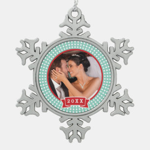 Flocon De Neige Ornement photo Mariage personnalisé