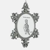 Flocon De Neige Ornement : Saint Jean (Gauche)