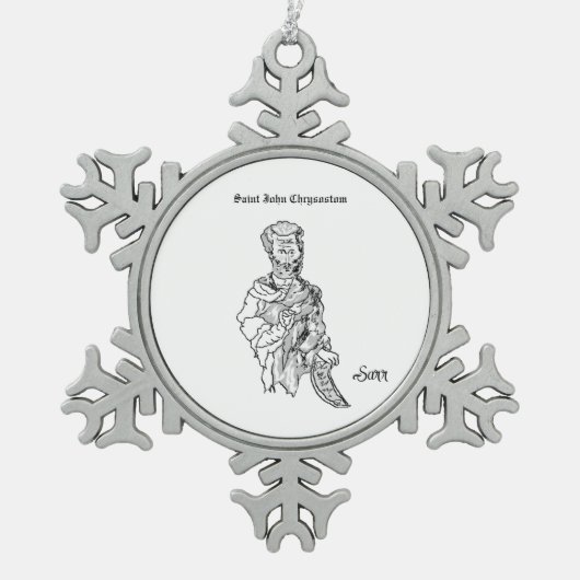 Flocon De Neige Ornement : Saint Jean (Devant)