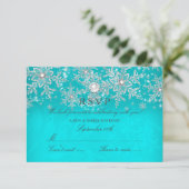 Flocon de neige perle cristal sarcelle argent RSVP (Debout devant)