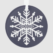 Flocon de neige personnalisé avec votre nom (dos)