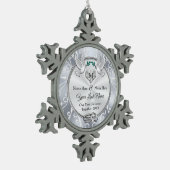 Flocon De Neige Personnalisé Notre Premier Noël Ensemble Ornement (Gauche)