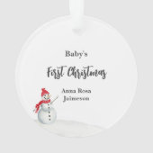 *~* Flocon de neige photo de Noël Baby AP44 Homme  (dos)
