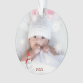 *~* Flocon de neige photo de Noël Baby AP44 Homme  (devant)
