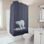 Flocon de neige Polar Ours Douche rideau (En situation)