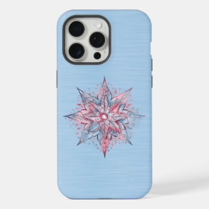 Flocon de neige rose et bleu géant mignon