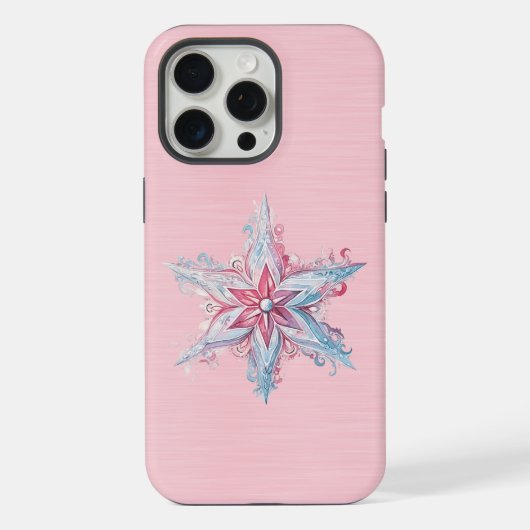 Flocon de neige rose et bleu géant mignon (Verso)