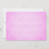 Flocon de neige rose Sweet16 Invitation (Dos)