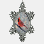 Flocon De Neige Rouge Cardinal Profil Ornement d'eau (Gauche)