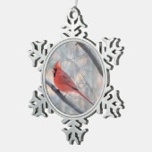 Flocon De Neige Rouge Cardinal Profil Ornement d'eau (Vue impression)