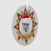 Flocon De Neige Rouge Et Golden De Luxe En Forme D (devant)