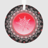 Flocon de neige rouge glacé de vacances (dos)