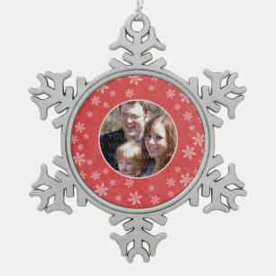 Flocon de neige rouge Whimsical Ornement d'égout p