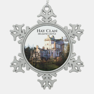Flocon De Neige Scots Hay Clan Castle Snowflake Ornement d'eau