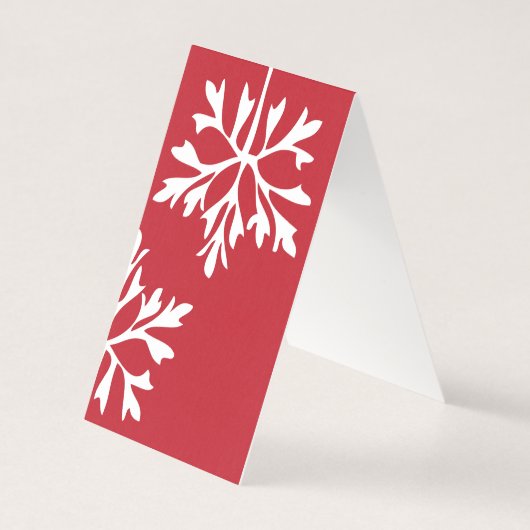 Flocon de neige simple sur l'arrière - plan rouge (Back)