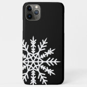 Flocon de neige sur coque iphone noir (Dos)