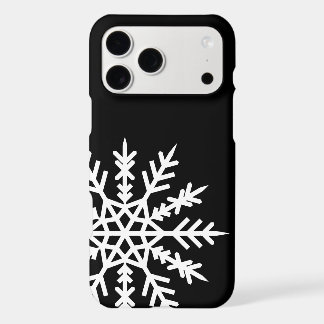 Flocon de neige sur coque iphone noir