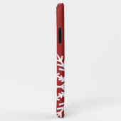 Flocon de neige sur coque iphone rouge (Dos/Droite)