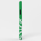 Flocon de neige sur coque iphone vert (Dos/Droite)