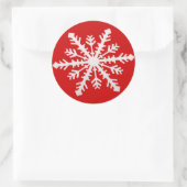 Flocon de neige sur Sticker rouge (Sac)
