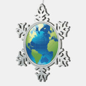 Flocon De Neige Terre continent ornement en étain (Vue impression)