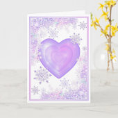 flocon de neige violet clair et carte blanche de c (Fleur jaune)