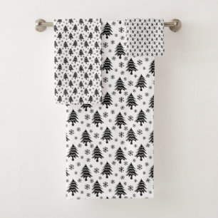 Flocon de neige Whimsical Christmas Tree Noir Blan