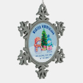 Flocon De Neige Wonderland Snowflake Ornement encadré (Gauche)
