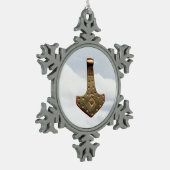 Flocon d'étain en marteau d'or Yule ornement (Gauche)