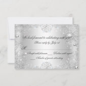 Flocon d'hiver Flocon de neige bleu doux 16 RSVP (Dos)