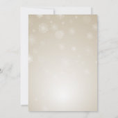 flocon d'or argenté invitation de mariage d'hiver (Dos)