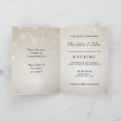 flocon d'or argenté invitation de mariage d'hiver (Intérieur)