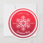 Flocon rond Scandi sur Invitation Rouge (Devant)